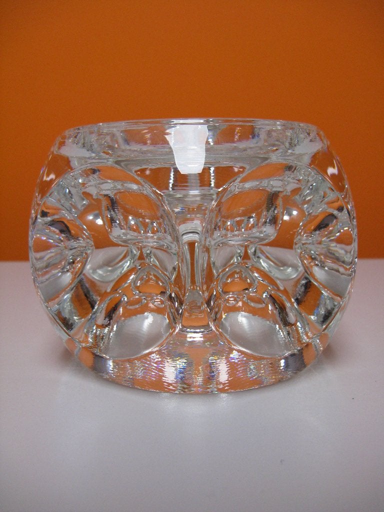 vintage spaceage glazen kandelaar Sklo Union Tjechië, Verzenden