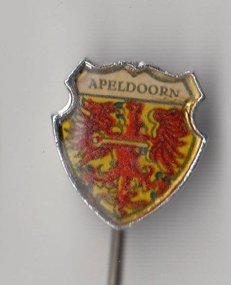 Apeldoorn Stadswapen speldje, Gebruikt, Niet vindbaar, Niet vindbaar, Speldje of Pin