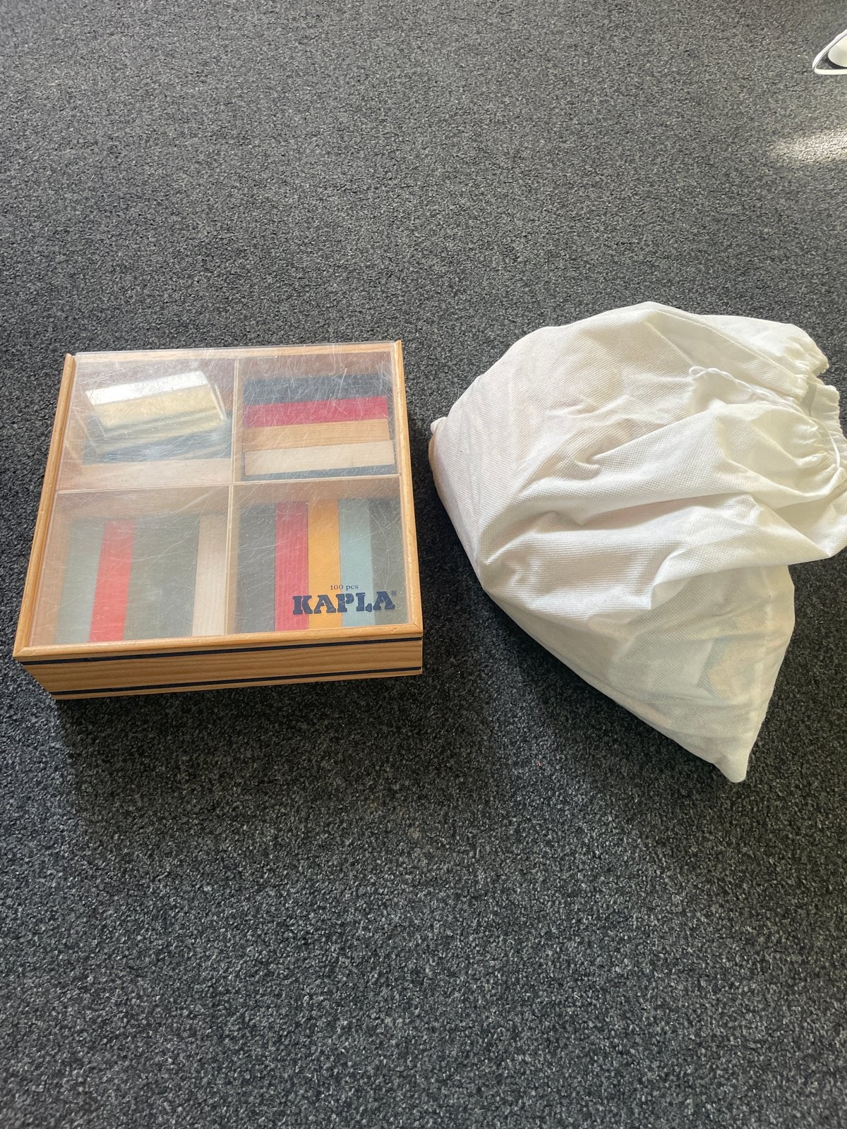 Grote set Kapla blokken met opbergdoos en zak, Ophalen of Verzenden, Zo goed als nieuw, Overige merken