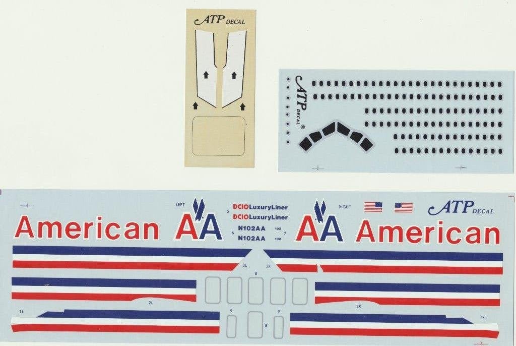 ATP Decal American Airlines DC-10 1/144, Overige merken, 1:144 tot 1:200, Verzenden, Nieuw