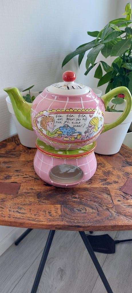 Als Nieuw Blond Amsterdam Bla Bla Theepot met Theelicht houd, Ophalen of Verzenden, Zo goed als nieuw