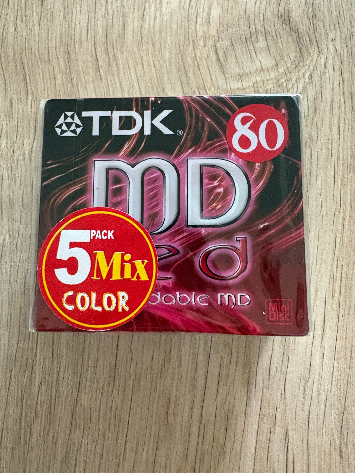 TDK MD 80 Minidisc 5-pack Mix Color - Nieuw in verpakking, Ophalen of Verzenden, Minidisc-speler