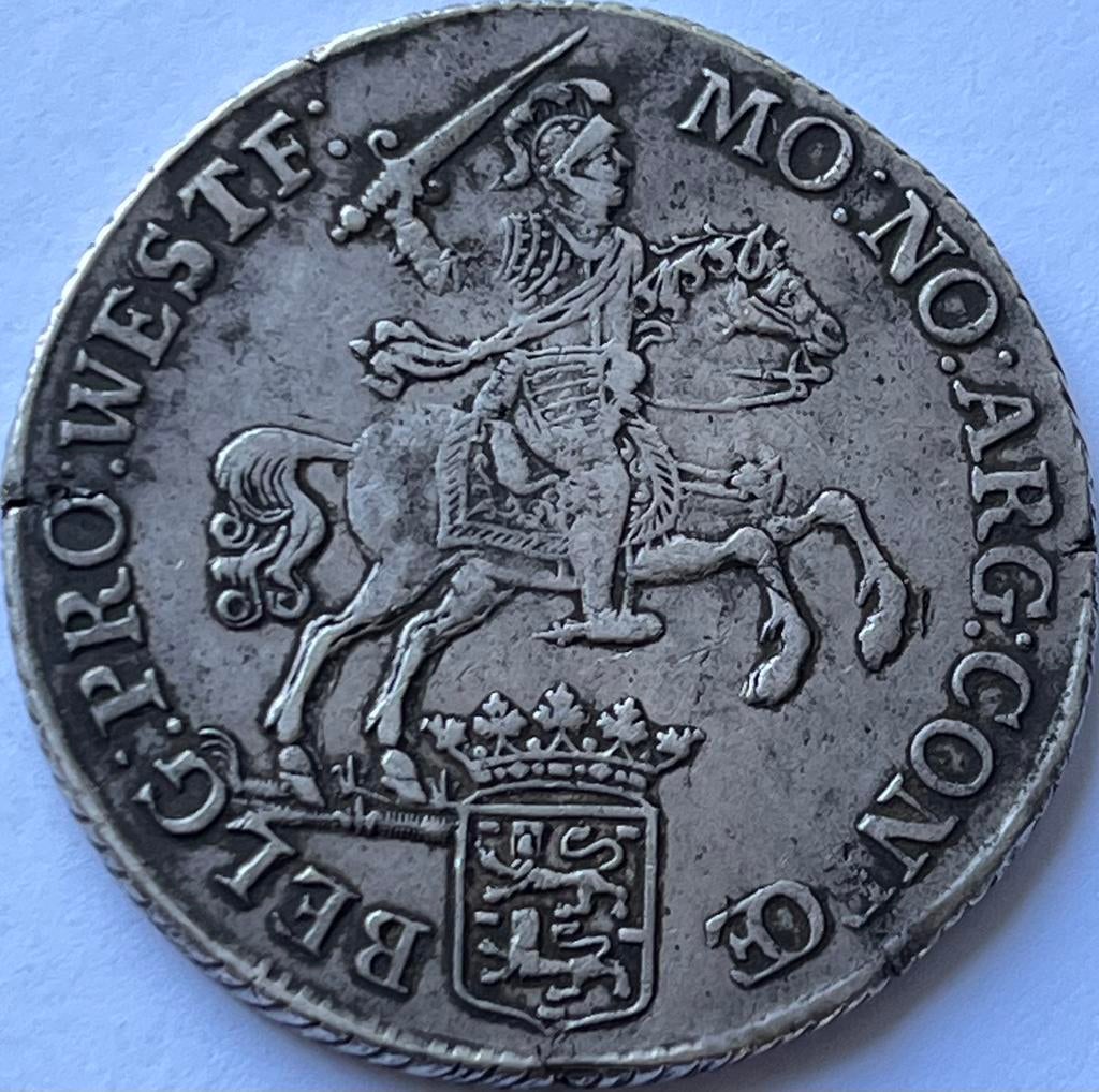 West-Friesland zeldzame zilveren rijder 1780, Postzegels en Munten, Munten | Nederland, Vóór koninkrijk, Zilver, Losse munt, Overige waardes