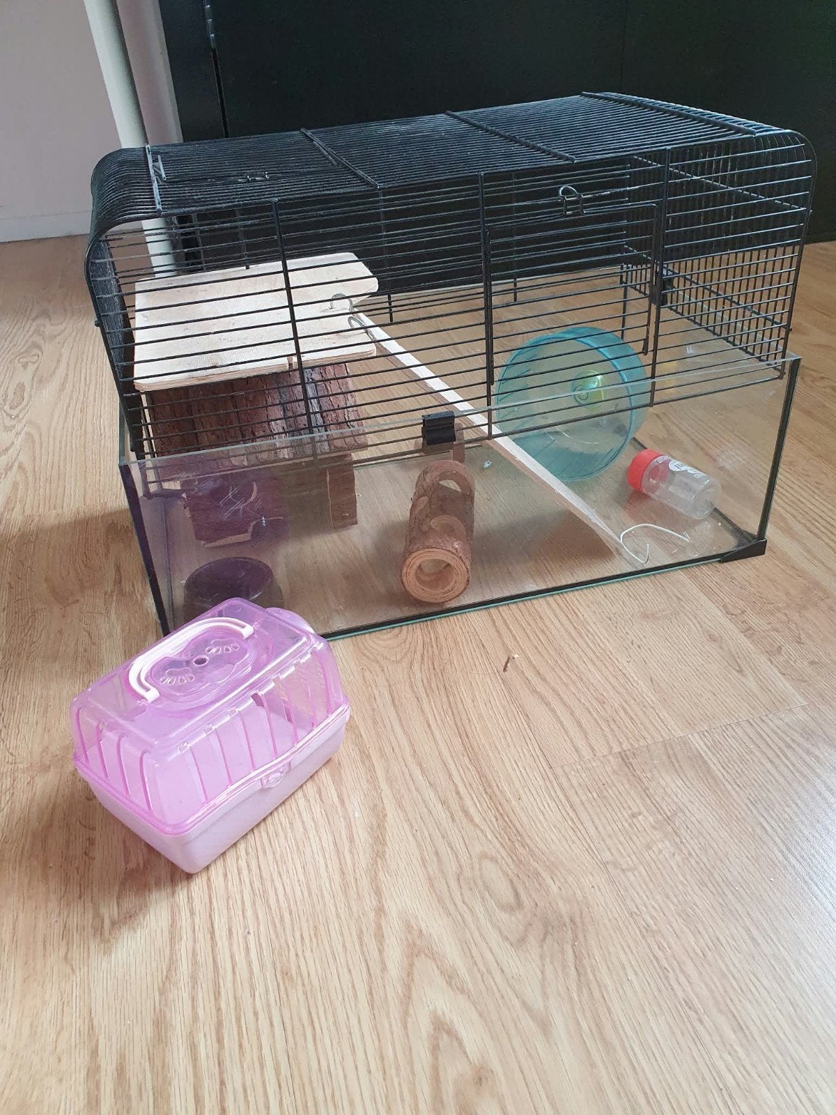 Hamster kooi met ren, Ophalen of Verzenden, Gebruikt, Kooi, Hamster