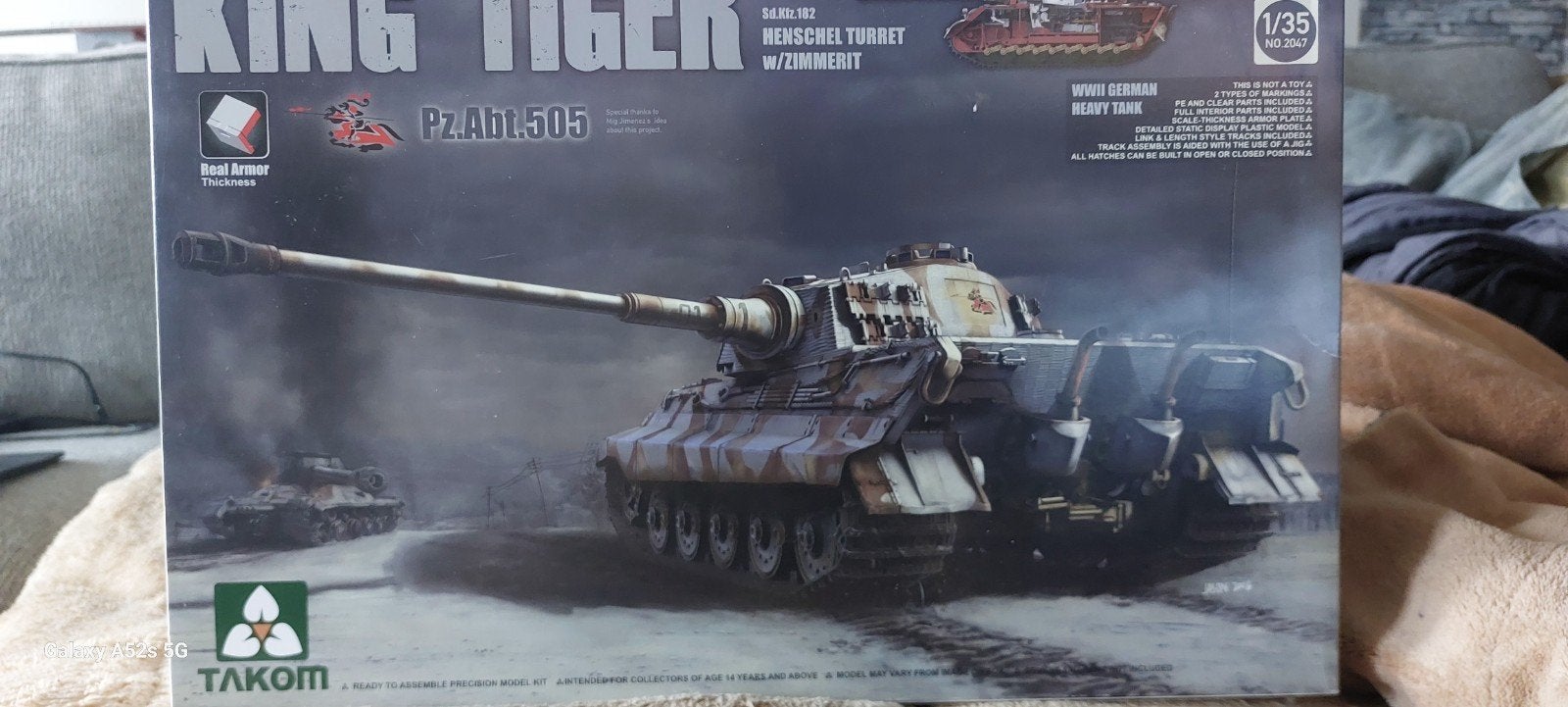 Takom King Tiger Henschel Turret w/Zimmerit 1/35, Overige merken, Tank, 1:32 tot 1:50, Nieuw
