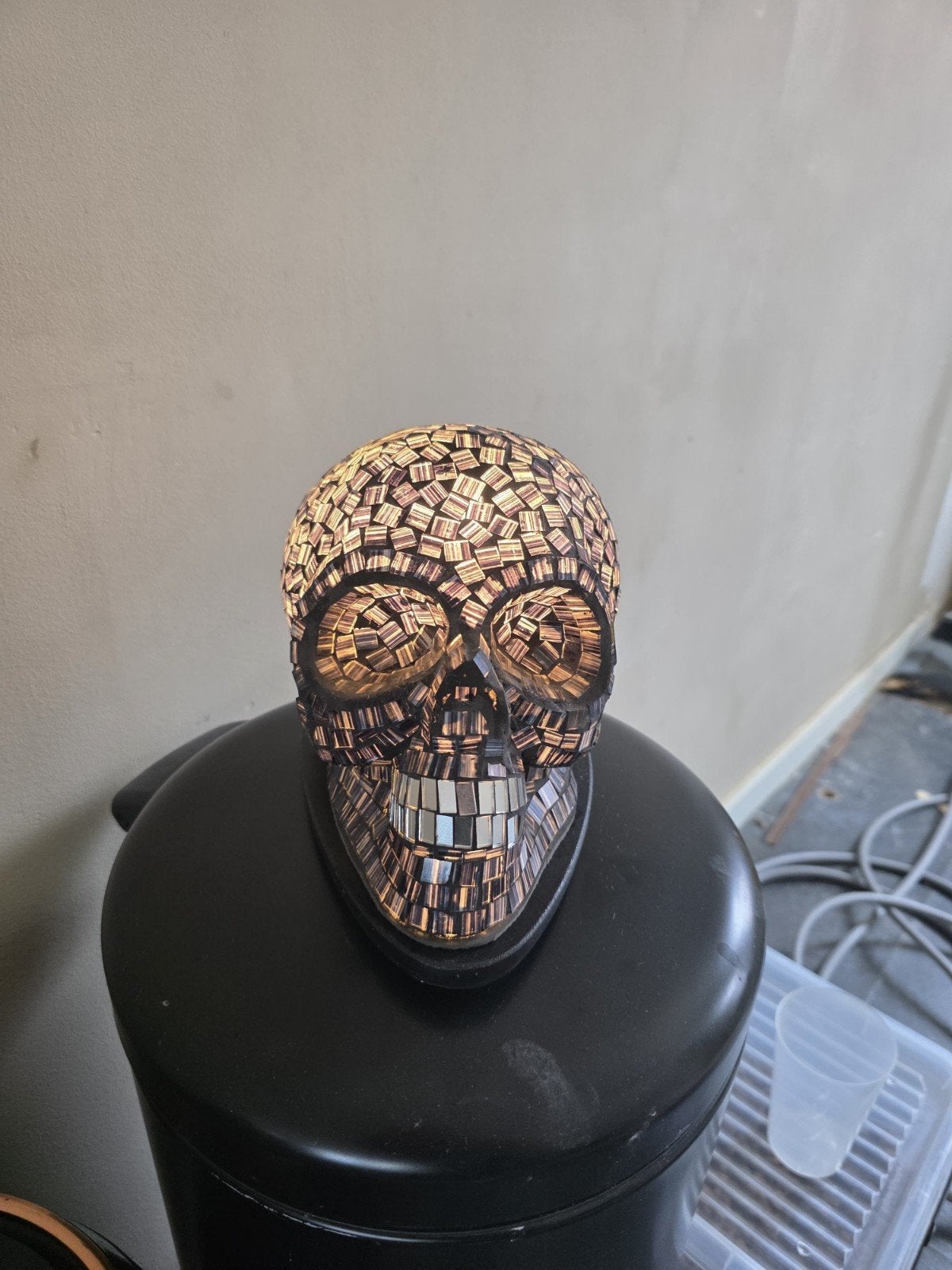 skull lamp, Ophalen