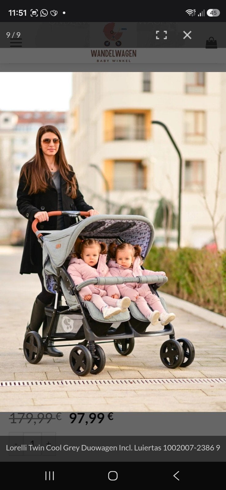 Lorelli Duowagen - Compact en Reisvriendelijk, Gebruikt, Duowagen, Ophalen of Verzenden, Kinderwagen