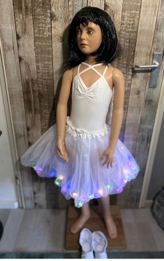 Wit Balletpakje, wit balletrok met licht, balletschoentjes, Overige typen, Ophalen of Verzenden, Zo goed als nieuw, X
