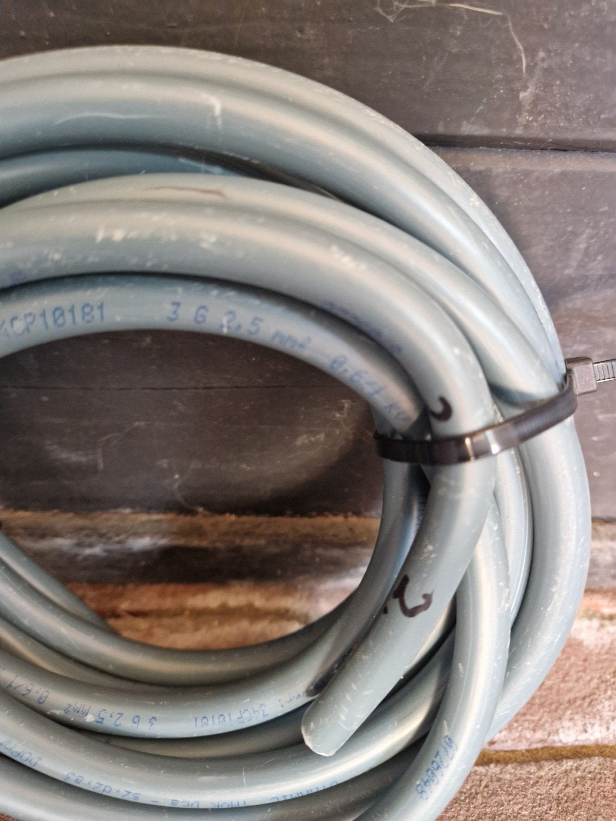 YMVK kabel 3 x 2.5 lengte 6 meter, Overige materialen, 6 meter of meer, Overige typen, 20 tot 40 mm