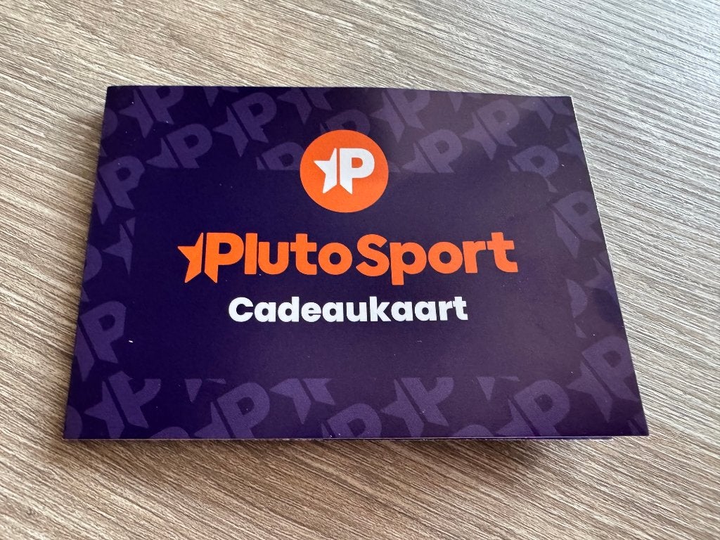 WAARDEBON van PLUTOSPORT Cadeaukaart Pluto sport twv €42,-, Tickets en Kaartjes, Drie personen of meer, Cadeaubon, Warenhuis- of Winkelbon