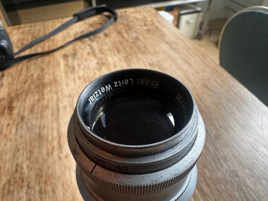 Leica Leitz Hektor 135mm f4.5 lens M-mount, Ophalen of Verzenden, Gebruikt, Telelens