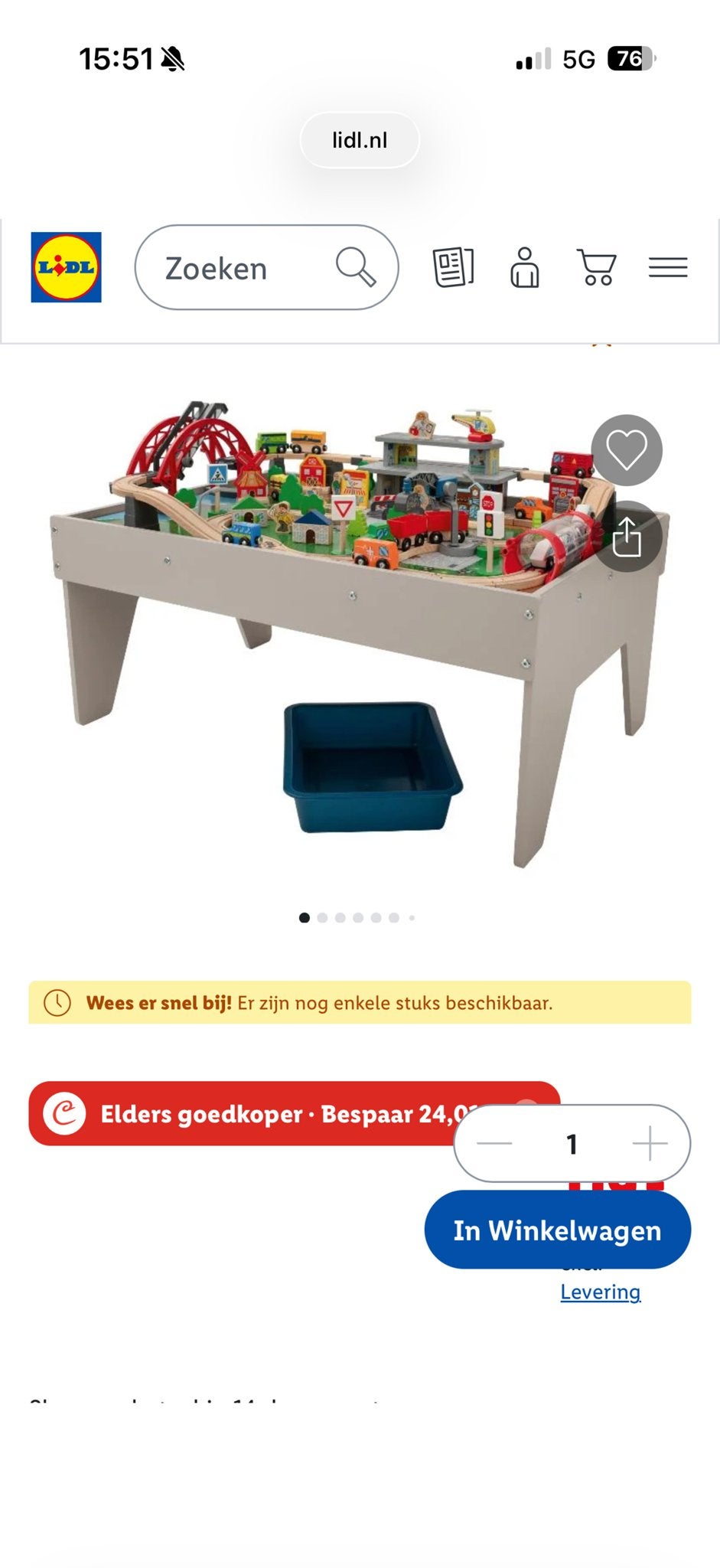 Houten speeltafel met treinbaan en accessoires, Kinderen en Baby's, Ophalen, Nieuw, Jongen of Meisje