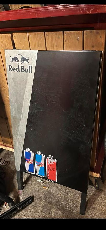 Red Bull Stoepbord / Krijtbord - Magnetisch, Ophalen, Gebruikt, Reclamebord