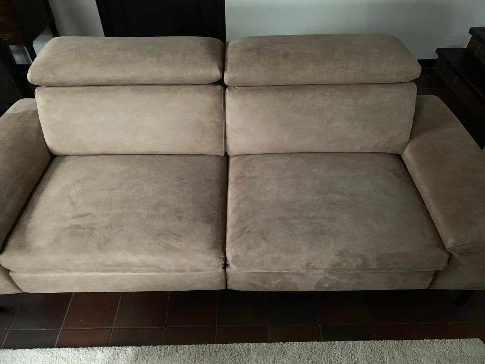 Comfortabele 3-zitsbank met relaxfunctie, Ophalen, 150 tot 200 cm, Driepersoons, 75 tot 100 cm