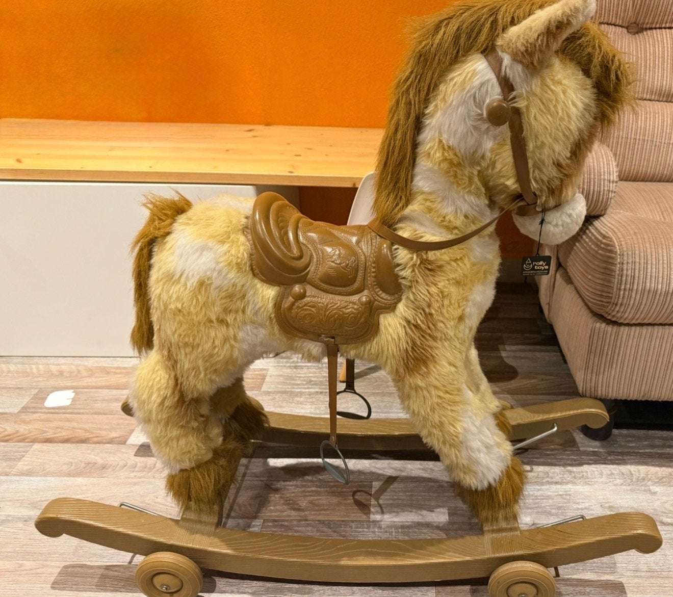 Rolly Toys hobbelpaard met wieltjes, Ophalen