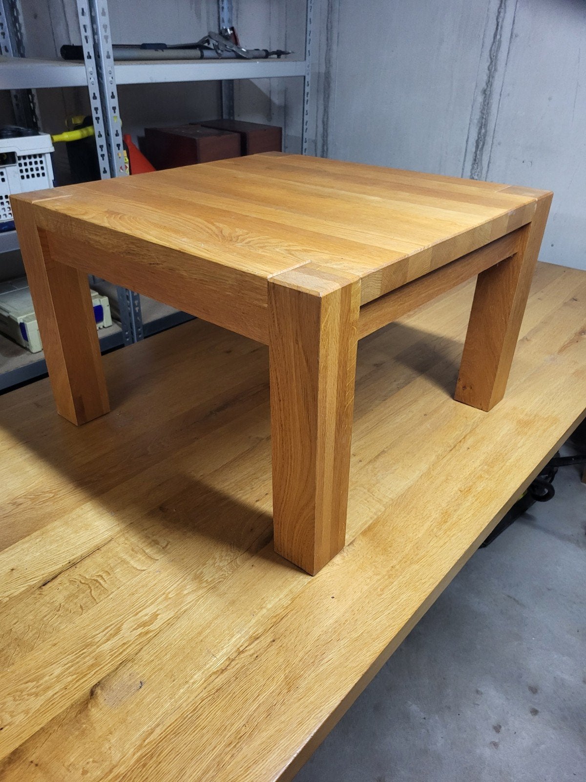 Eikenhouten bijzettafel, Ophalen, Rechthoekig, 50 tot 100 cm