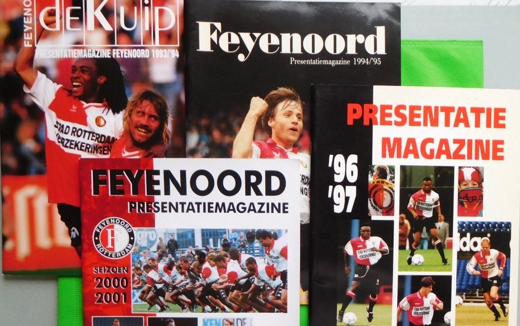Feyenoord presentatiemagazines  1993, 1994, 1996, 2000, Ophalen of Verzenden, Zo goed als nieuw, Feyenoord, Boek of Tijdschrift