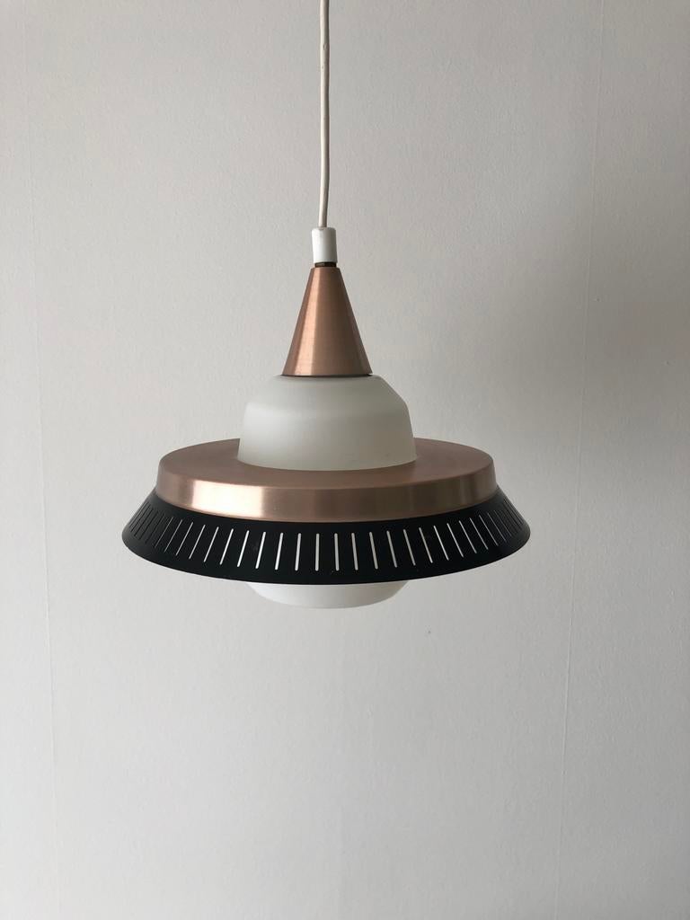 Vintage Zweedse hanglamp, Ophalen of Verzenden, Gebruikt, Glas, Minder dan 50 cm