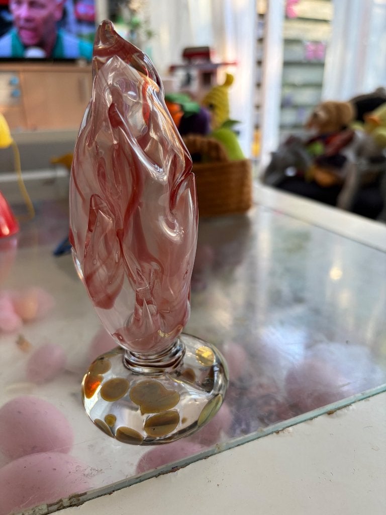 Glas sierobject in vorm van een vlam Joseph hospodka, Antiek en Kunst, Ophalen of Verzenden