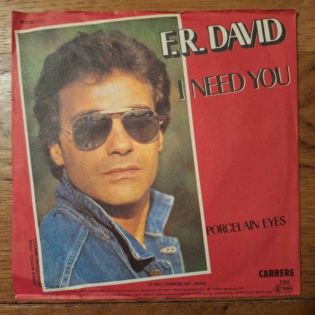 F.R. David - I Need You (067), Cd's en Dvd's, Ophalen of Verzenden, Gebruikt, Pop