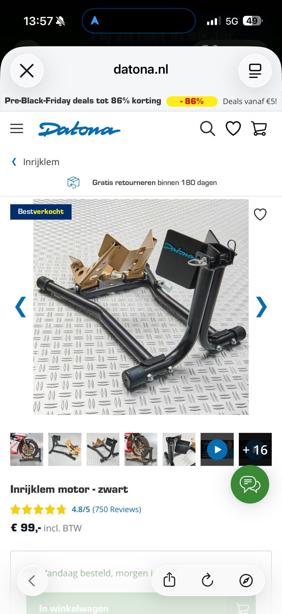 Best verkochte inrijklem voor motoren - Nieuw, Ophalen of Verzenden, Nieuw