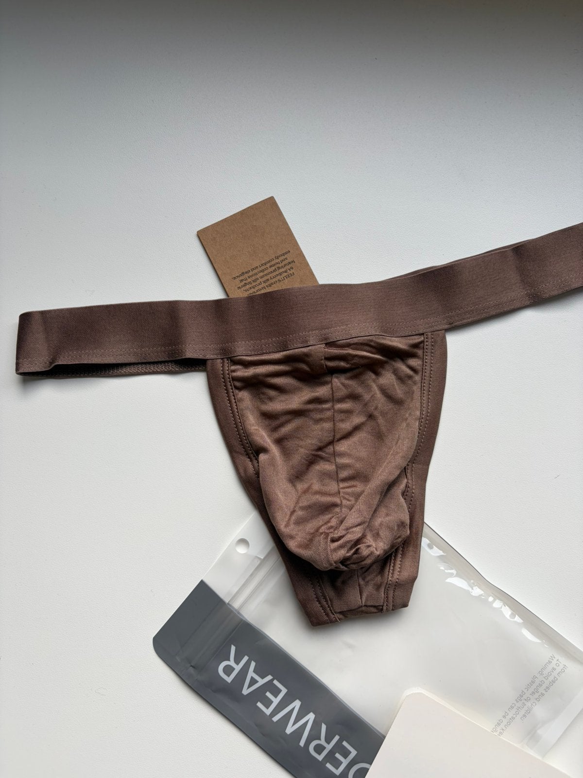 Silk Thong men nieuw, Verzenden, Bruin, Slip