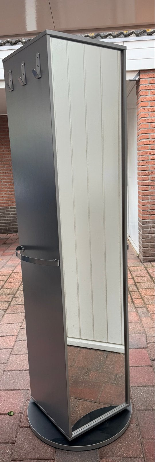 Draaibare kapstok met spiegel en opbergruimte, Ophalen, Gebruikt