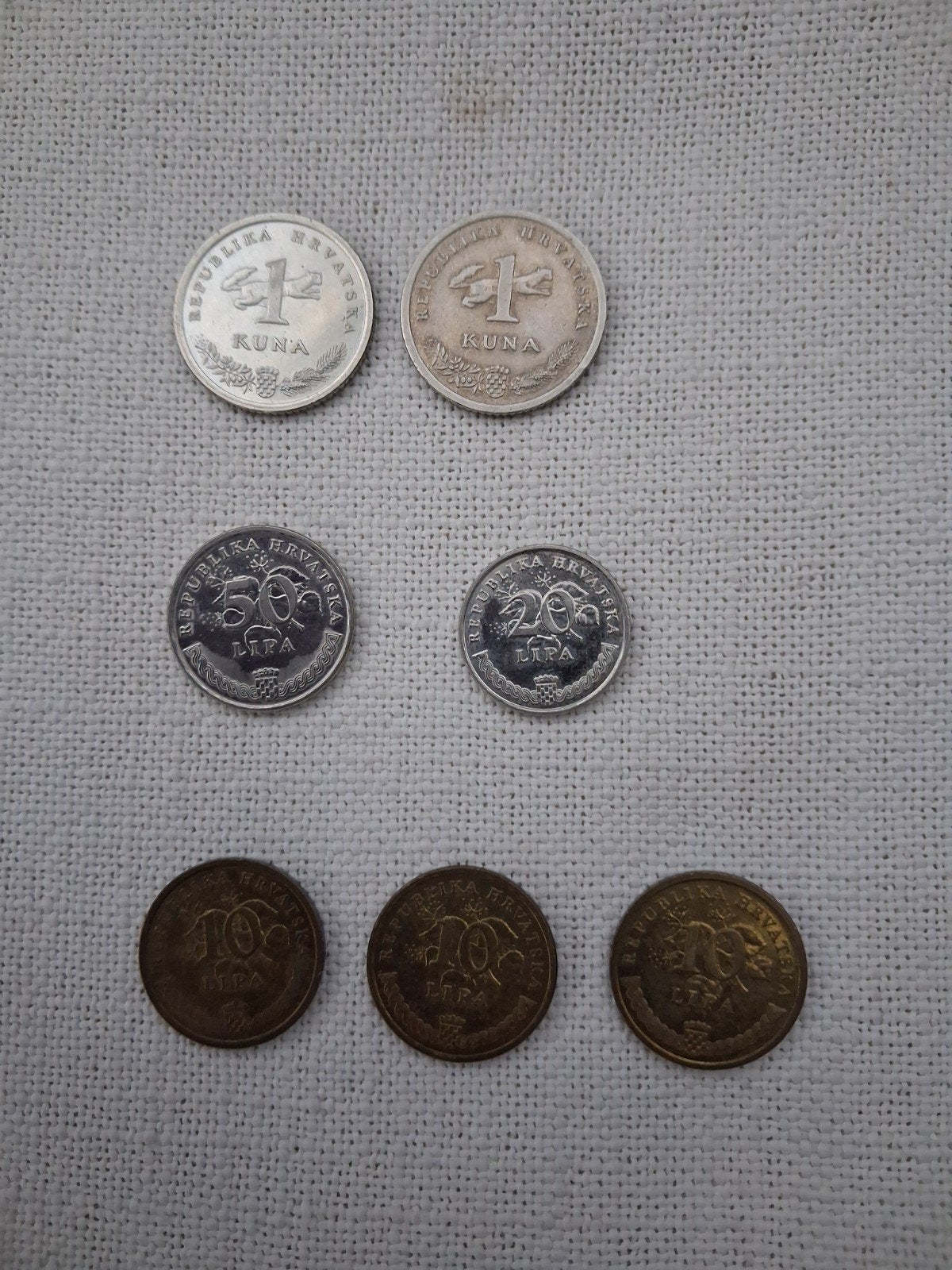 Set Kroatische Kuna en Lipa munten, Postzegels en Munten, Ophalen of Verzenden