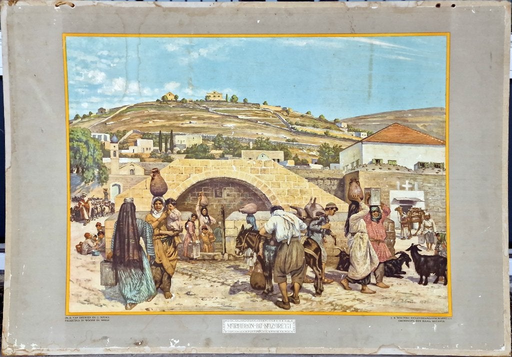 Mariabron bij Nazareth / L. Blum, figuren door C. Jetses?, Ophalen, Geschiedenis
