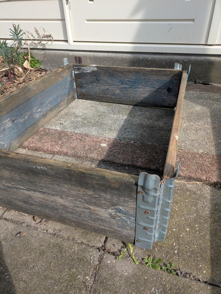 Houten moestuinbak (3x), Tuin en Terras, Bloembakken en Plantenbakken, Ophalen, Hout