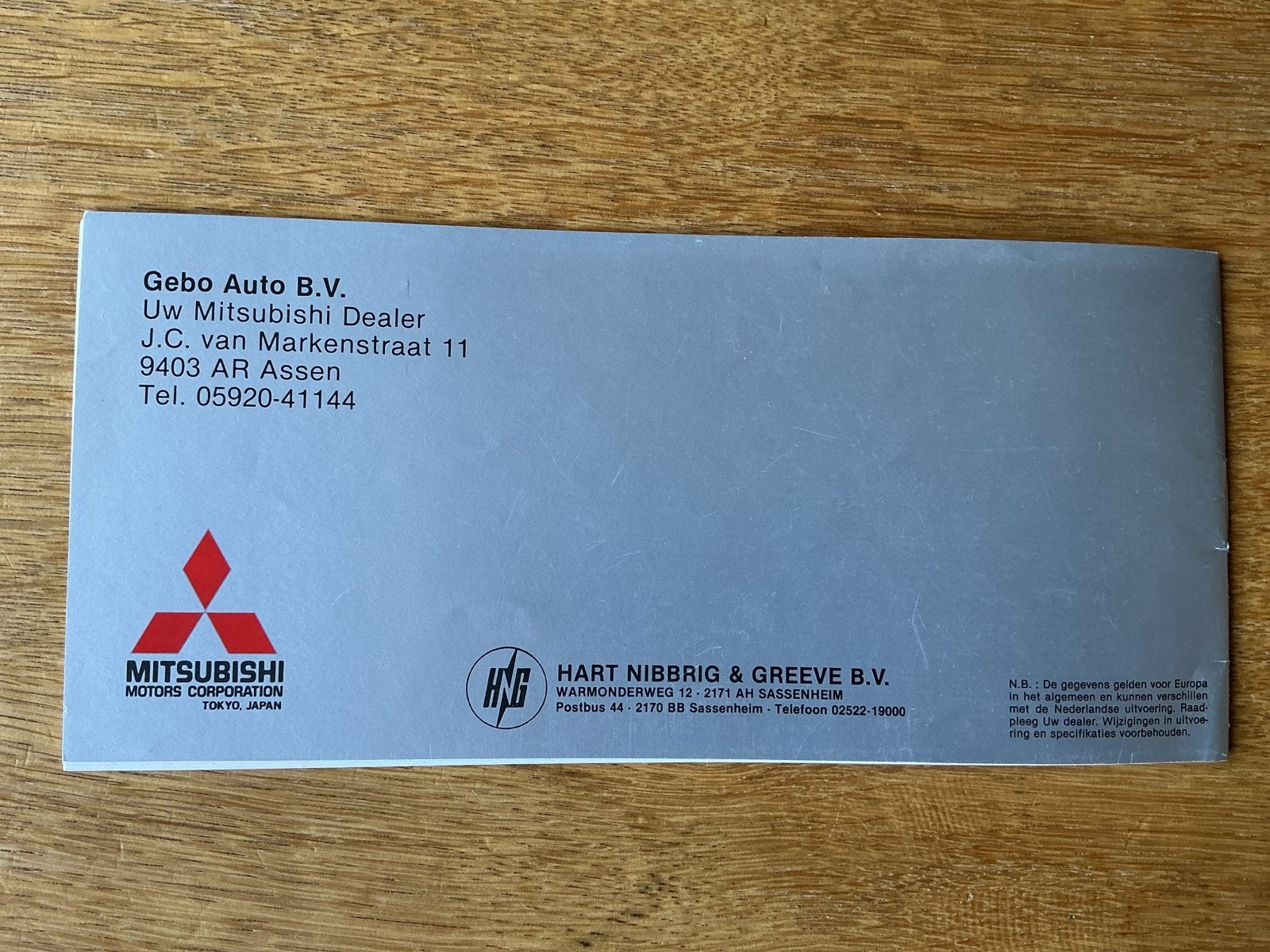 Mitsubishi Celeste folder 1981 modellen - Gebo Auto B.V., Ophalen of Verzenden, Zo goed als nieuw, Mitsubishi