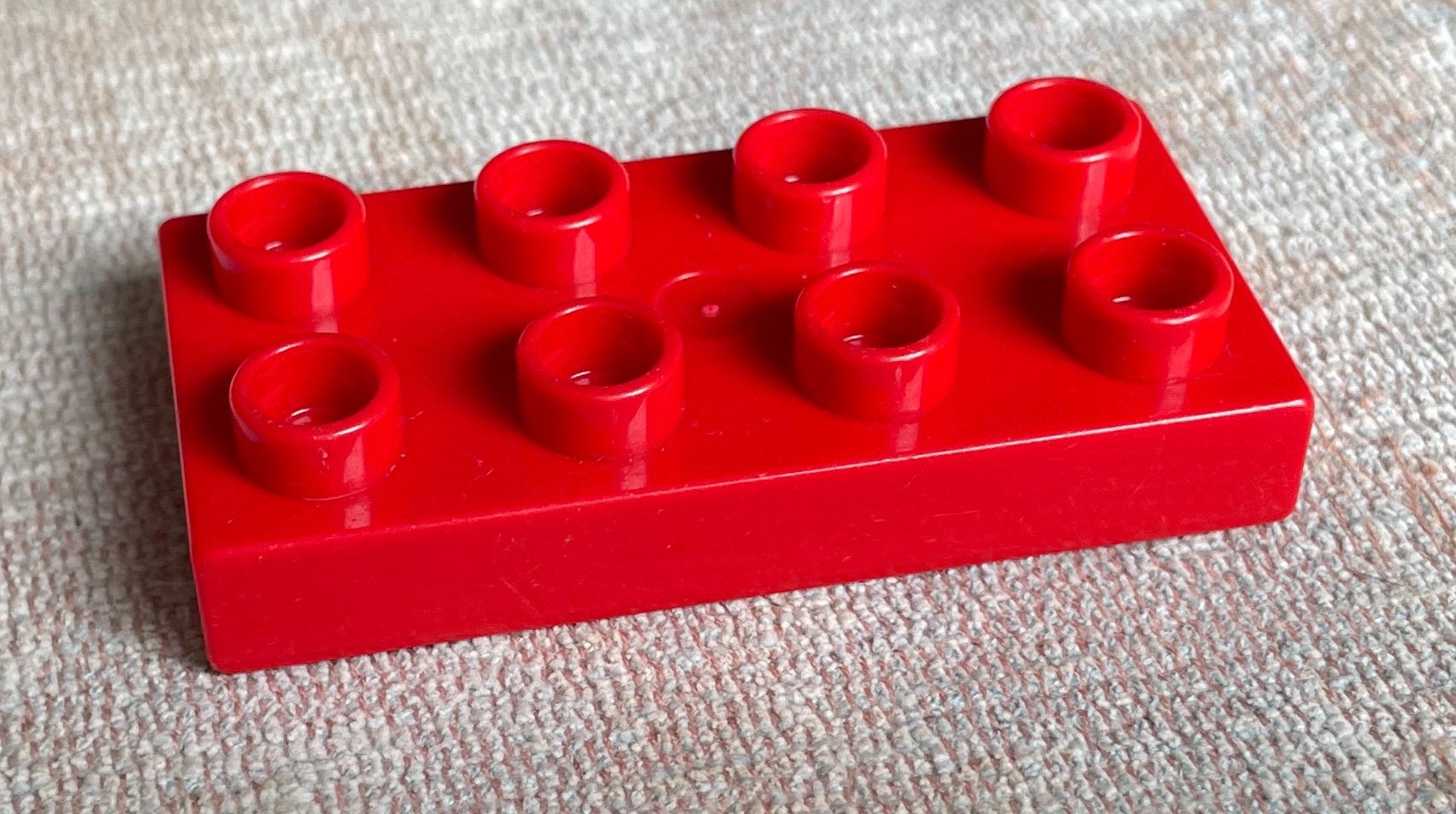 duplo bouwsteen plat, rood., Ophalen, Zo goed als nieuw, Duplo