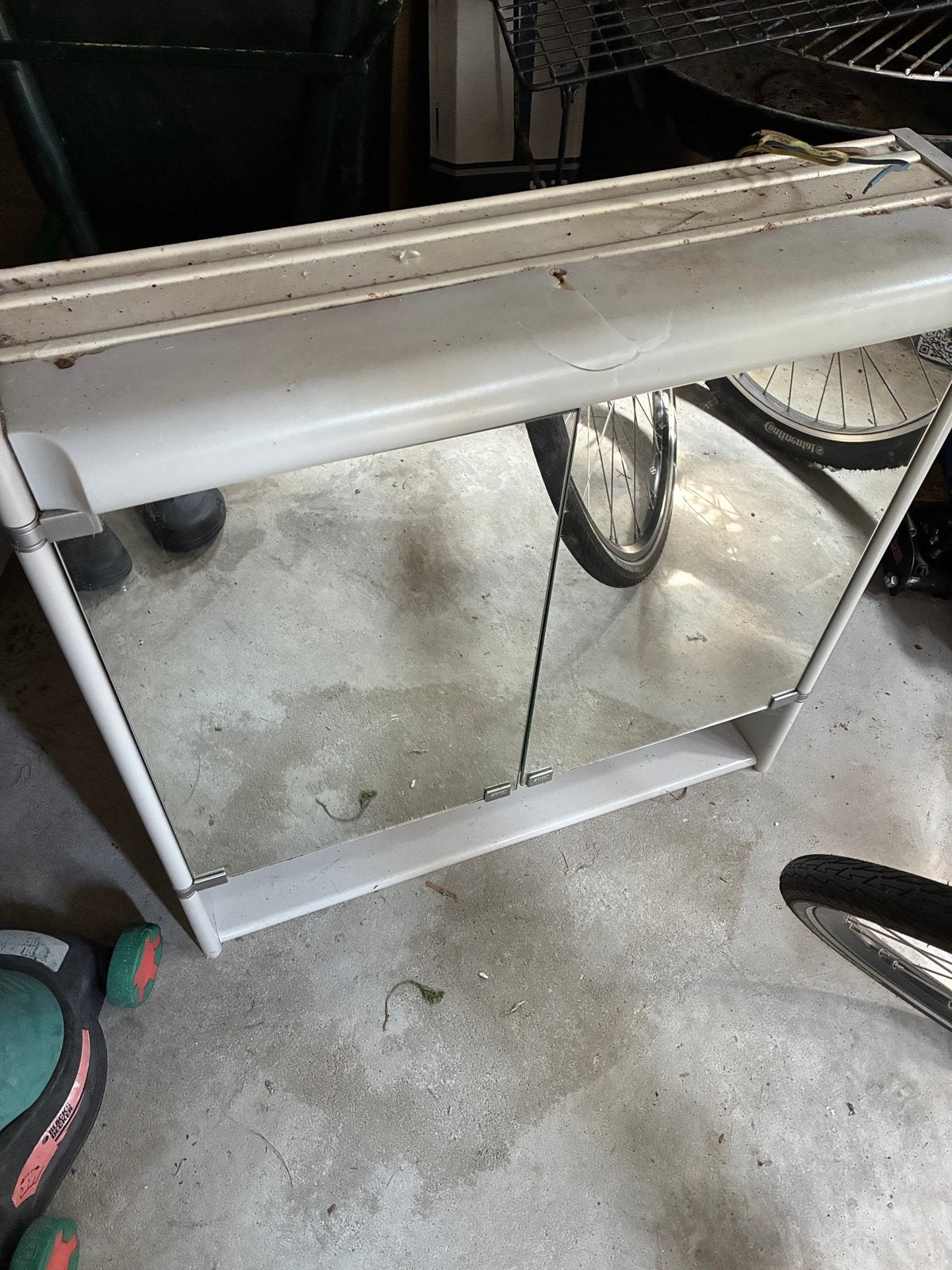 Spiegelkast met glazen planken - Schock Novelle 700, Gebruikt, Ophalen of Verzenden, Spiegel/spiegelkast, Wit