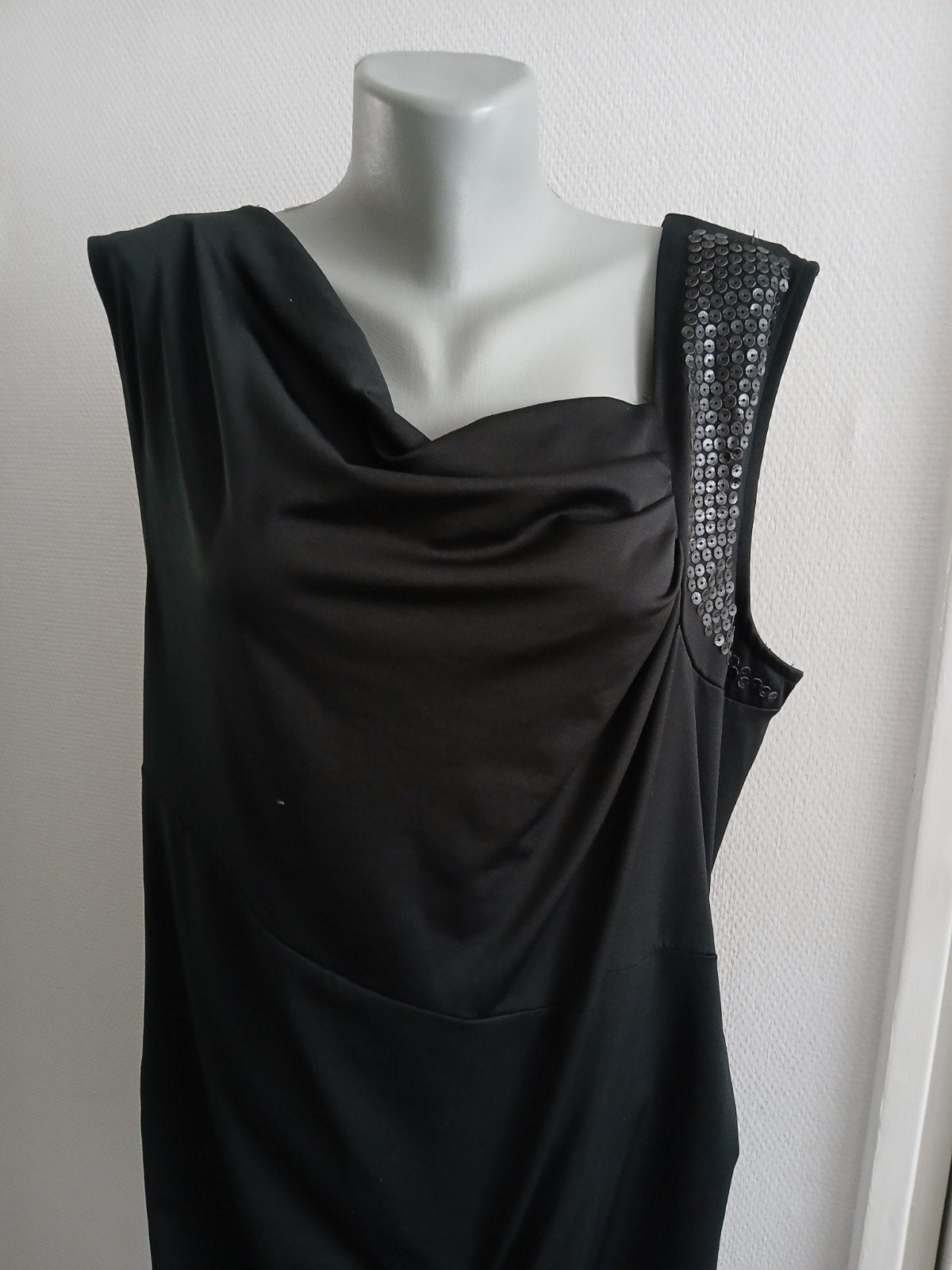 Brooker jurk met pailletten, maat 46/48 (XL) of groter, Brooker, Zwart, Maat 46/48 (XL) of groter, Ophalen of Verzenden