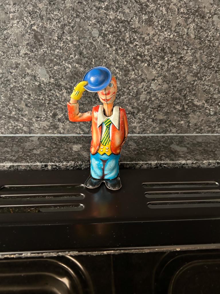 1950 - NBN- blikken clown - wind up, Antiek en Kunst, Antiek | Speelgoed, Ophalen of Verzenden