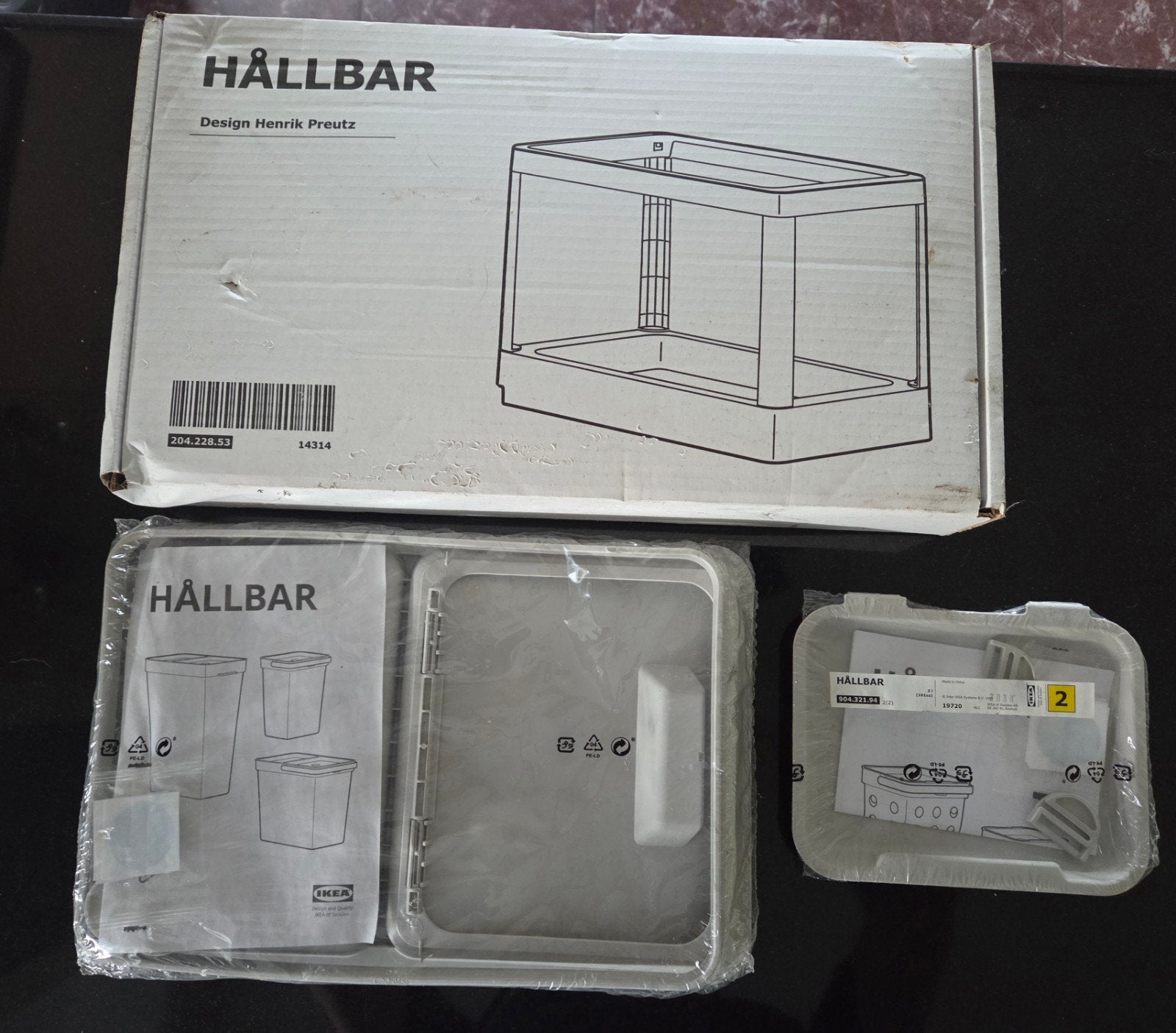 IKEA HÅLLBAR Afvalbak/Sorteeroplossing - Nieuw, Ophalen of Verzenden, Nieuw, Grijs, Kunststof