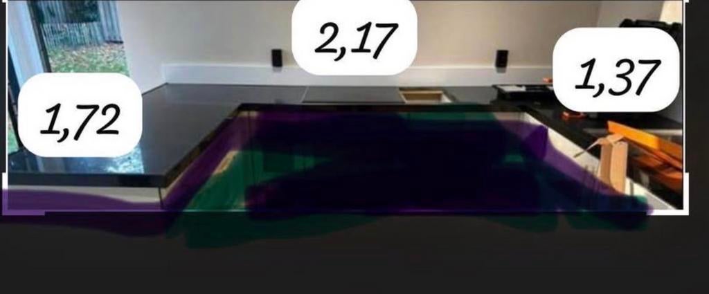 Zwart stenen aanrechtblad - Diverse afmetingen, Ophalen, Gebruikt, Zwart, 200 cm of meer