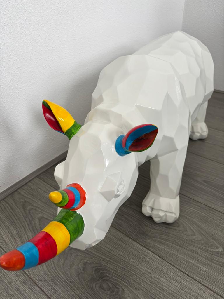 Neushoorn beeld design (kunsthars), Ophalen, Zo goed als nieuw, Dier