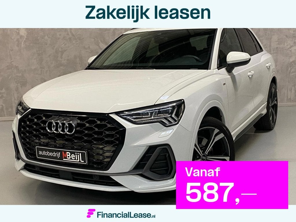 Audi Q3 45 TFSI quattro / 3X S-Line /Pano /Sfeer /Camera, Gebruikt, Euro 6, 1984 cc, Leder en Stof