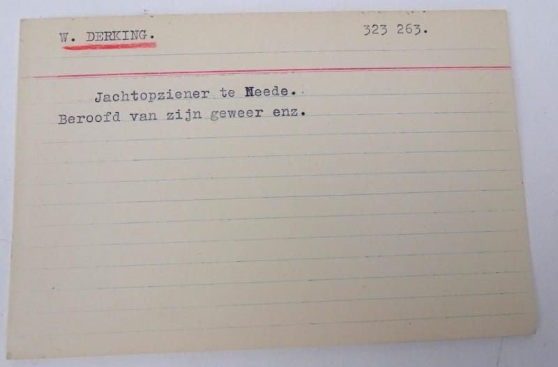 nederlandse ww2 nsb kaartje in gebruikte staat, Ophalen of Verzenden, Nederland, Boek of Tijdschrift