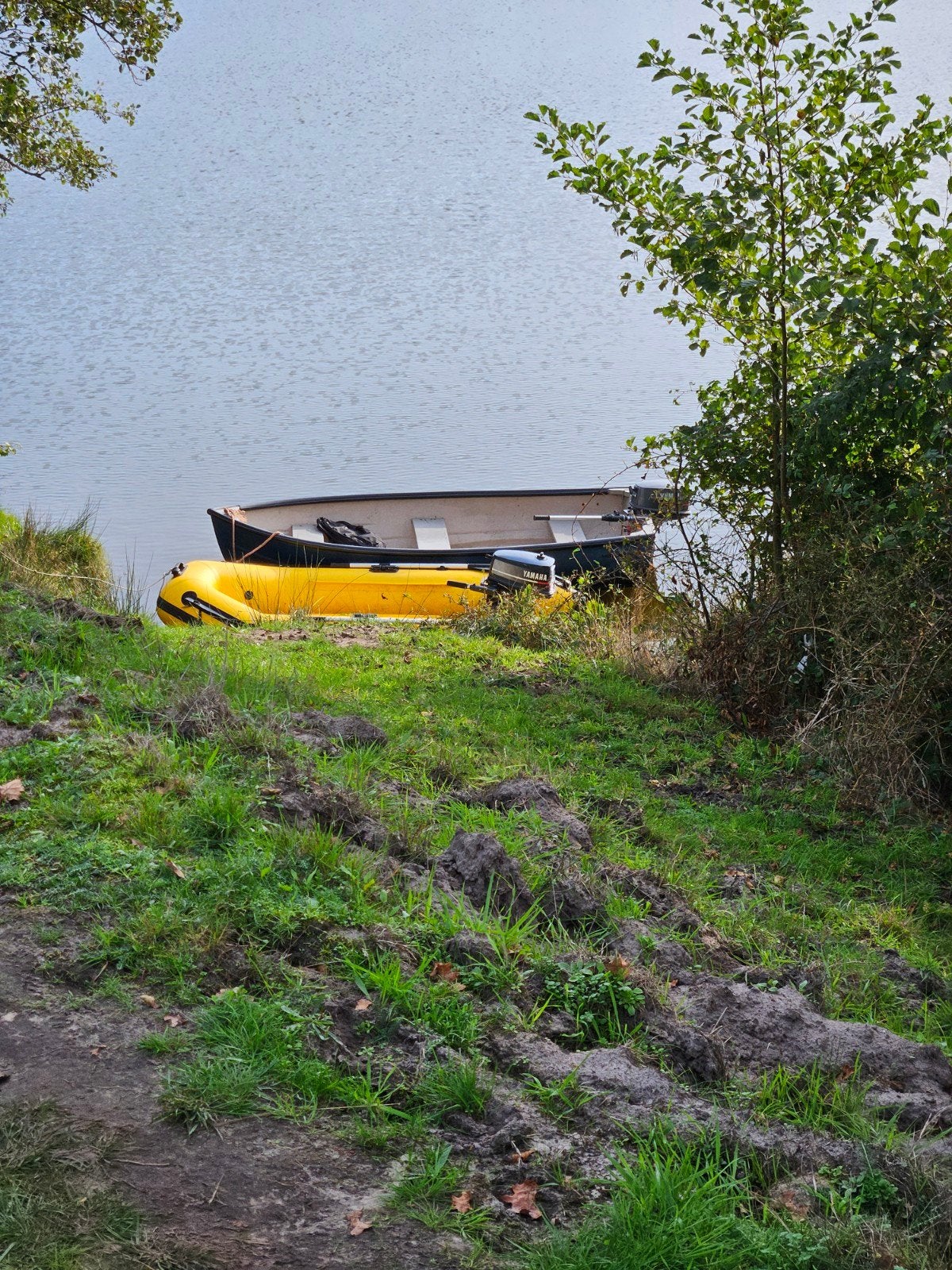 Rubberboot met peddels, pomp en reparatieset, Ophalen, Gebruikt