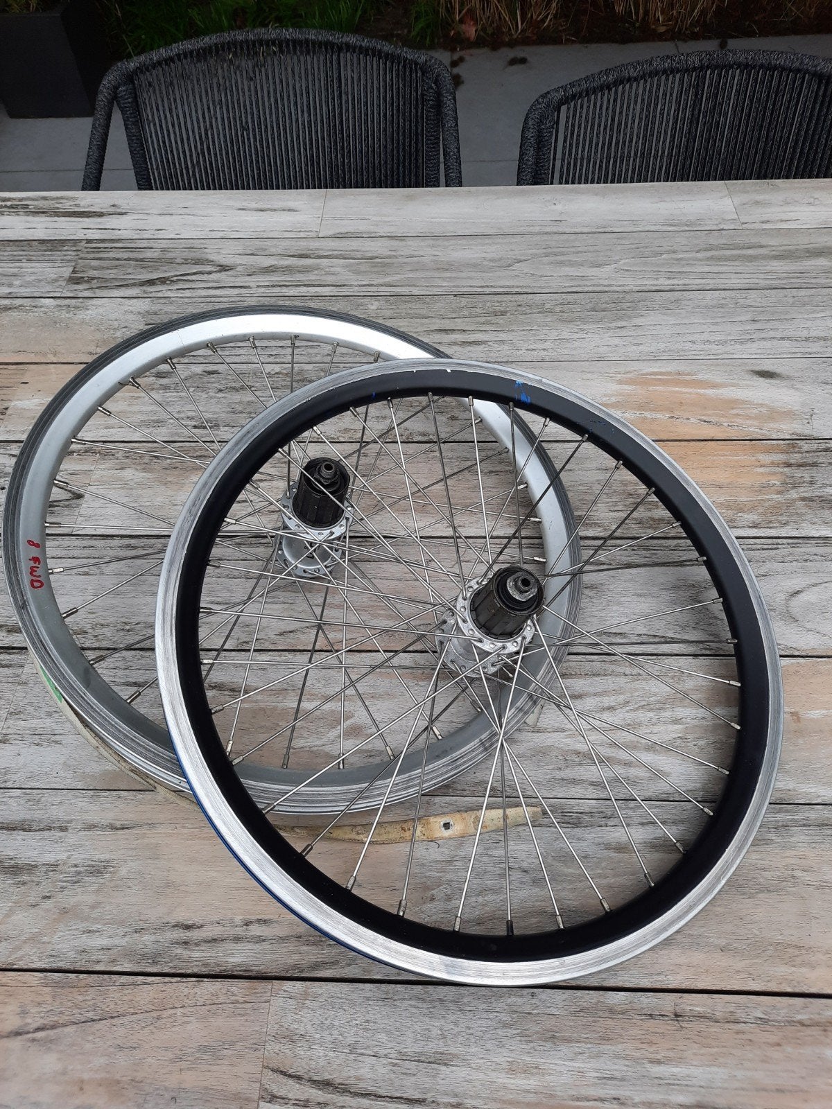 ligfiets achterwielen 406 voor onderdelen, Ophalen of Verzenden, Ligfiets