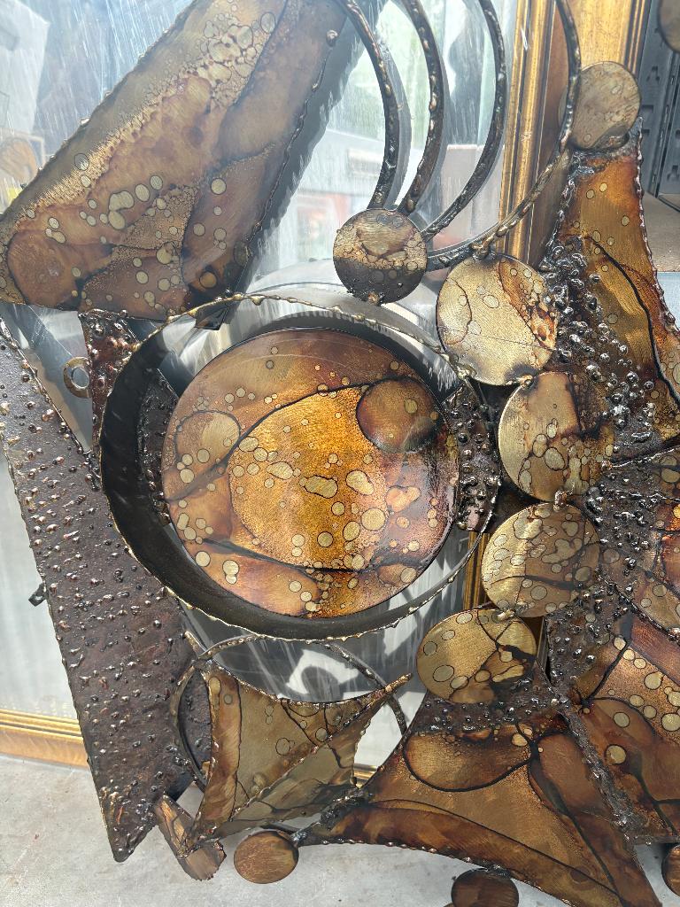 wandsculptuur, Metaal, Gebruikt, 80 cm, Ophalen of Verzenden