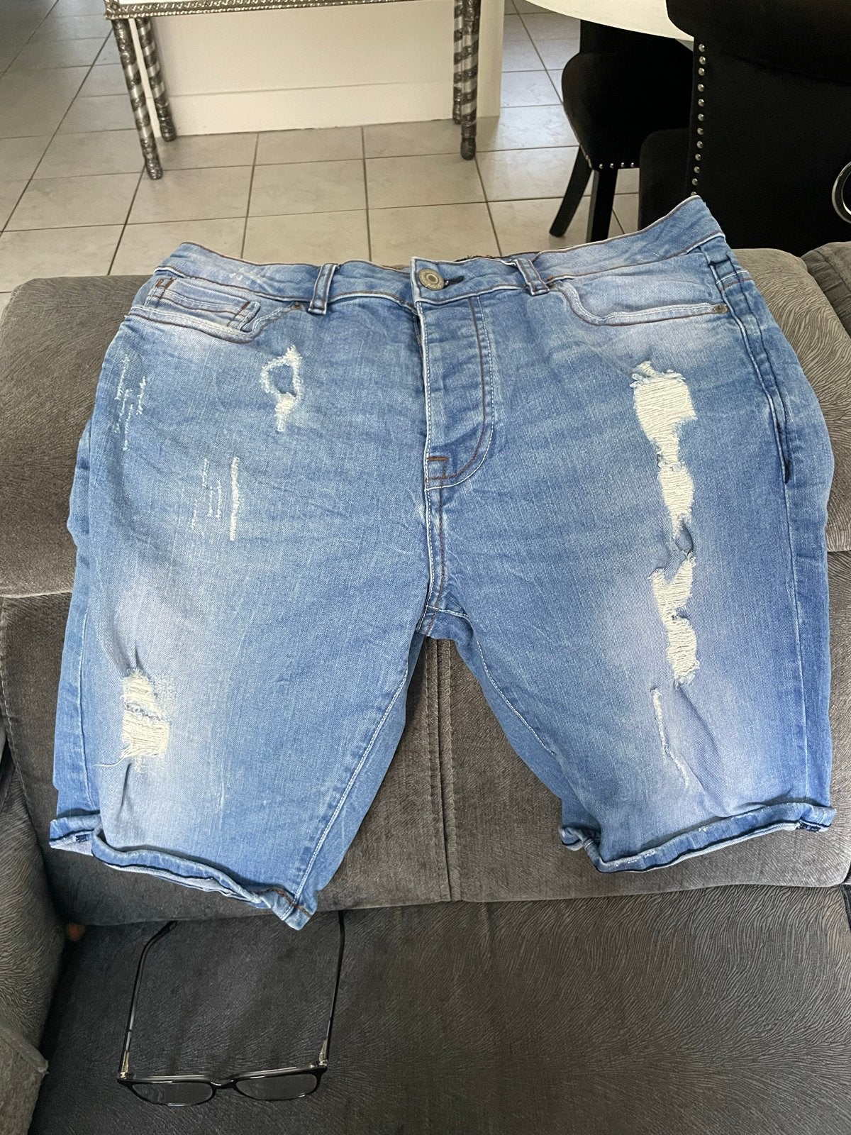 Nieuwe stoere korte spijkerbroek maat 32 stretch, Kleding | Heren, Spijkerbroeken en Jeans, Ophalen of Verzenden, Nieuw, Blauw
