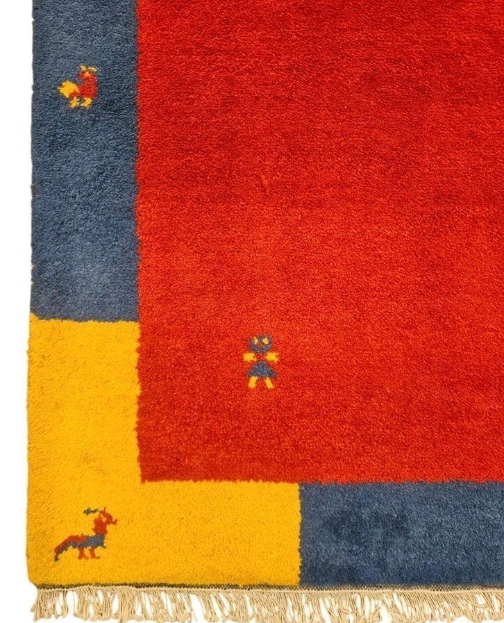 Handmade oosters wool Gabbeh carpet modern 25x304cm, Gabbeh, India, 200 cm of meer, Rechthoekig