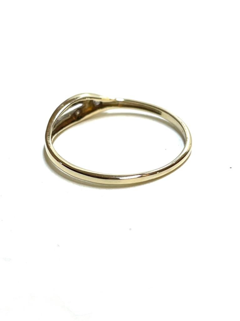 14k gouden ring met diamanten, -, -, Ophalen of Verzenden, Zo goed als nieuw