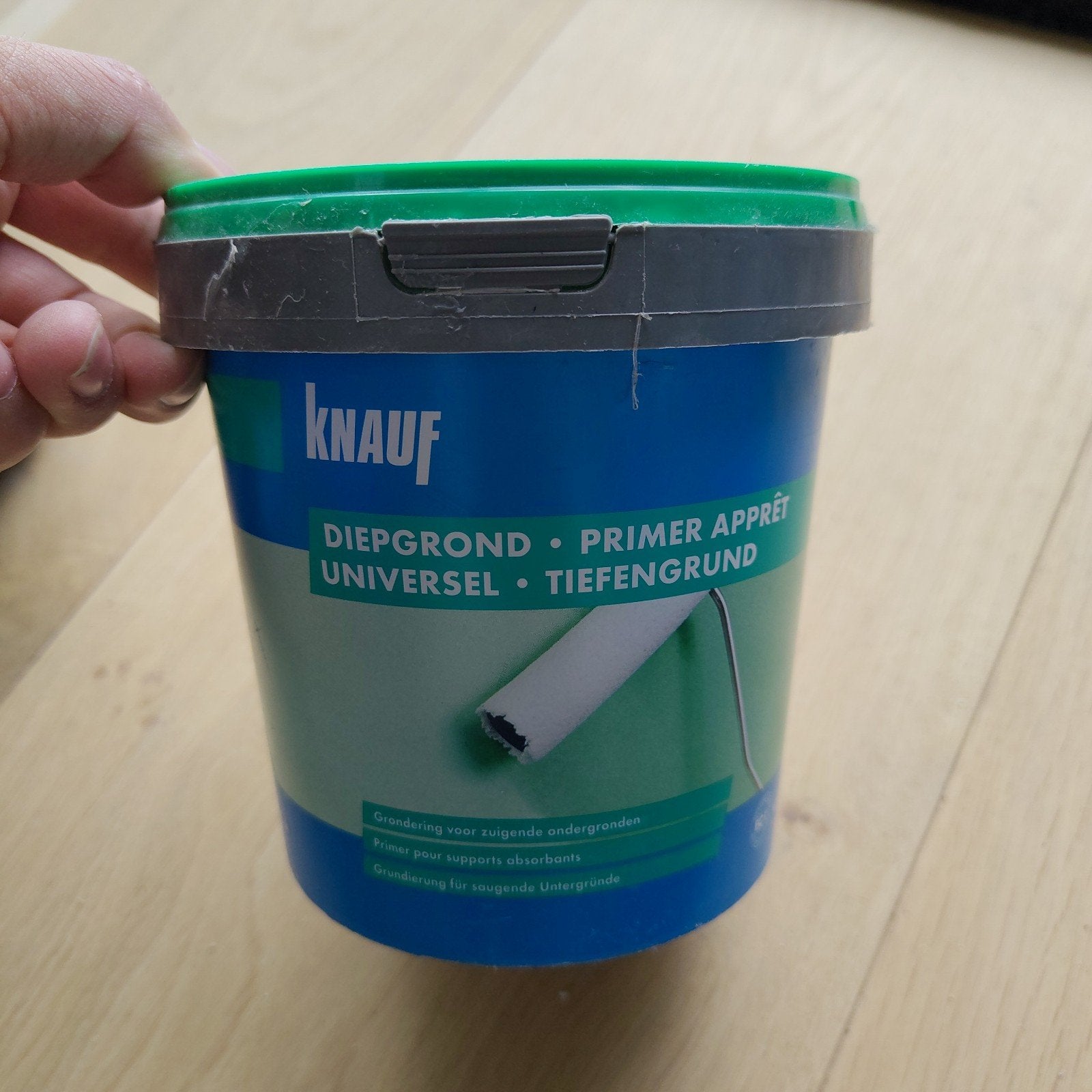 Knauf Diepgrond - driekwart vol, Doe-het-zelf en Verbouw, Minder dan 5 liter, Ophalen of Verzenden, Gebruikt, Verf