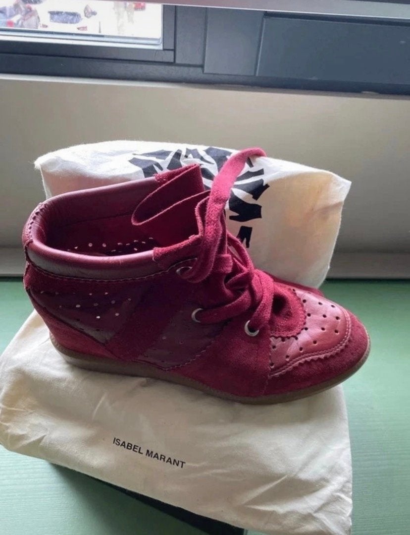 Isabel Marant Sneakers Maat 40 Rood, Ophalen of Verzenden, Gedragen, Rood, Sneakers of Gympen