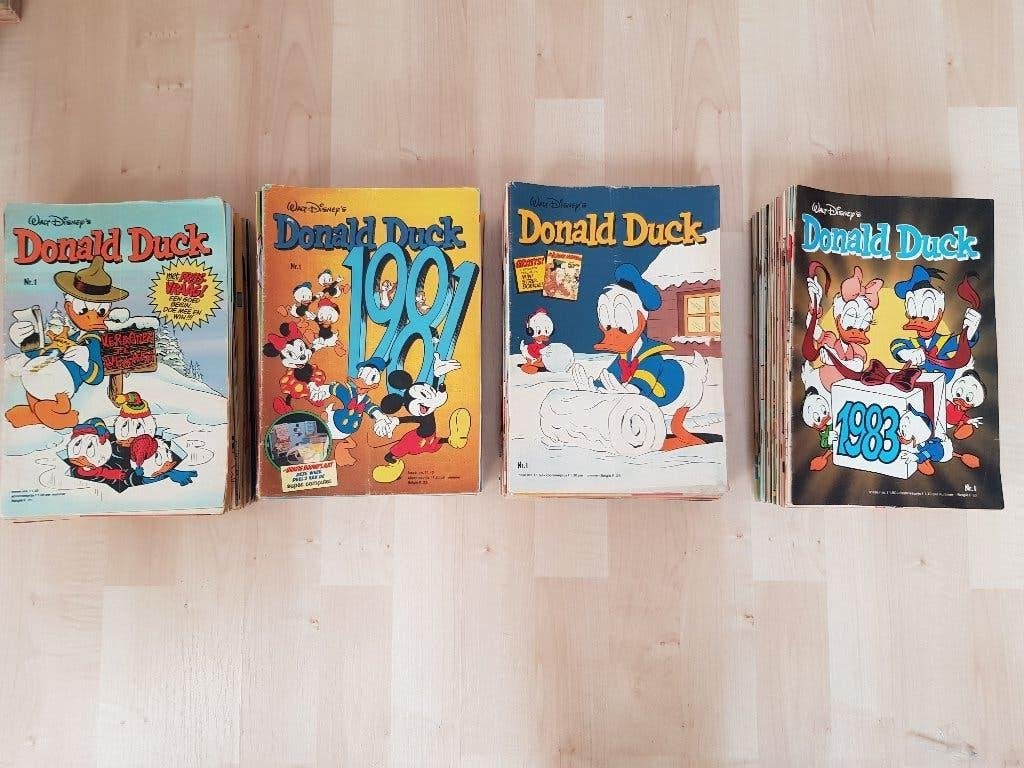 Donald Duck - 4 jaargangen: 1980 tm 1983., Gelezen, Complete serie of reeks, Ophalen of Verzenden, Donald Duck