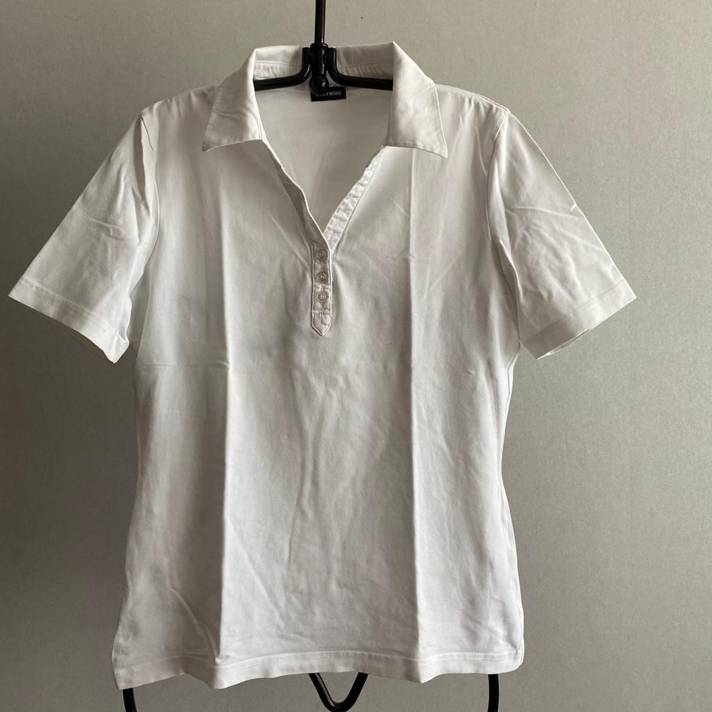 Gerry Weber wit t- shirt / polo korte mouw - maat 38, Maat 38/40 (M), Wit, Ophalen of Verzenden, Zo goed als nieuw